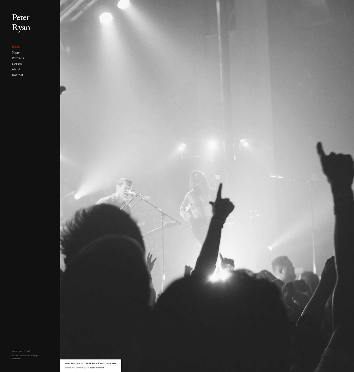 Simple Design Dark — the same layout inverted to a dark palette